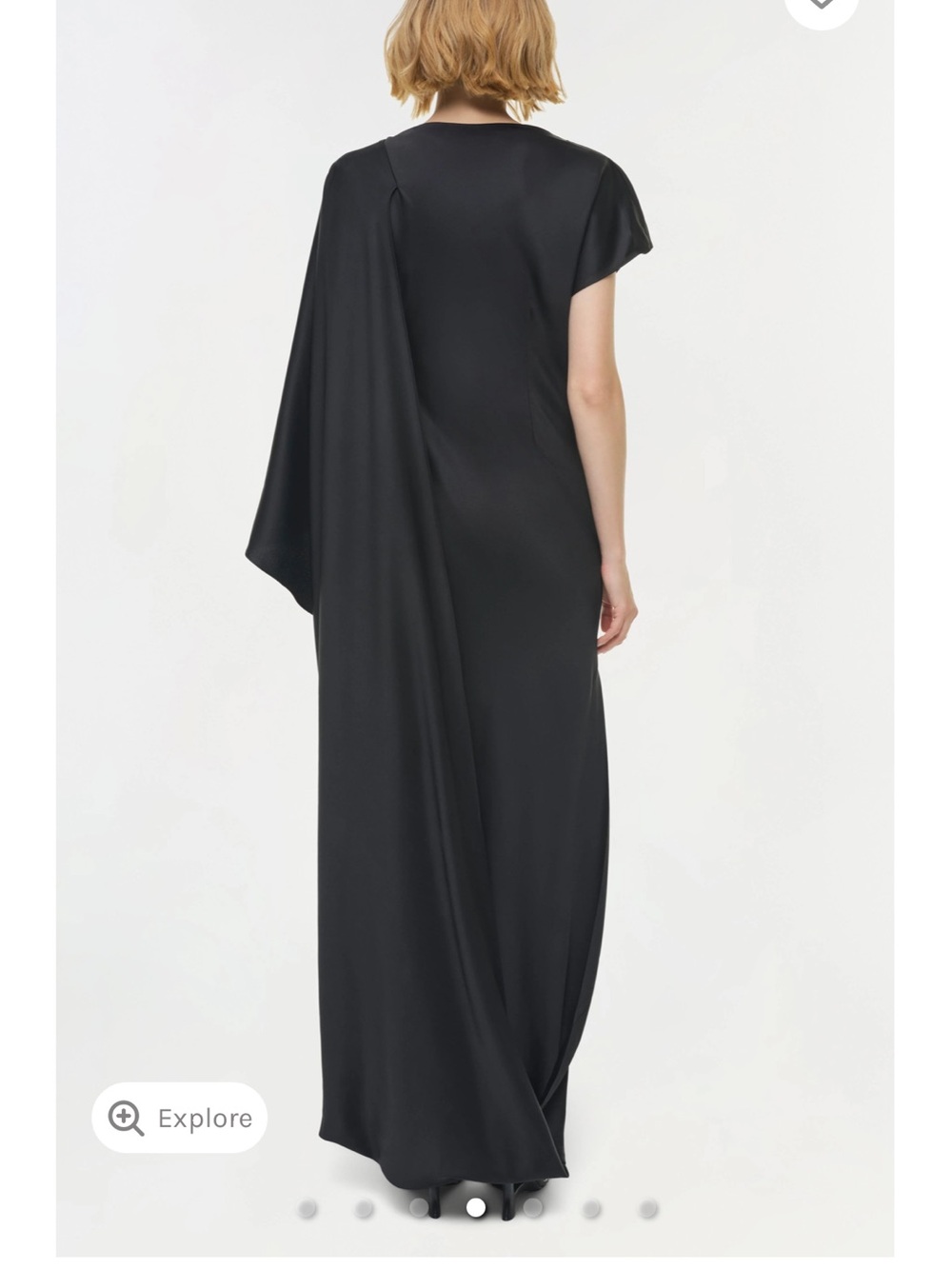 Current season! SIMKHAI Ora Satin Gown size 6 in black satin NWOT - Picture 8 of 9